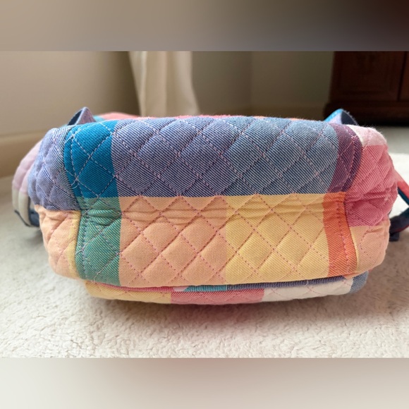 Like New Vera Bradley Tropics Plaid Colorful Patchwork Small Backpack - Picture 5 of 10